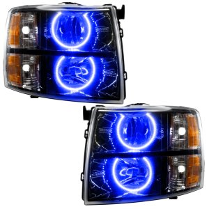 Chevrolet Silverado Headlight Halo Kits - ORACLE Lighting - Round Style - Blue - `07-`13